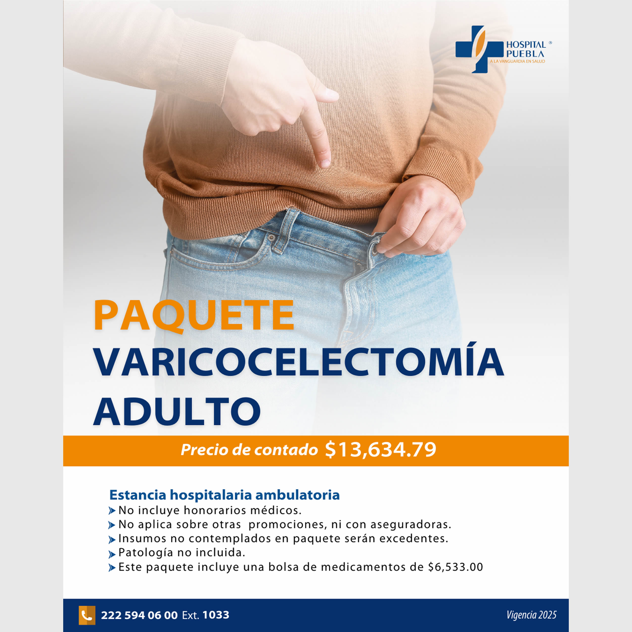 Paquete de Varicocelectomía Adulto
